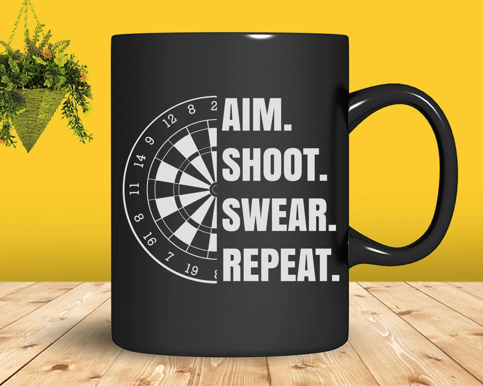  Personalized Aim Shoot Swear Shirt, Darts Aim Shoot