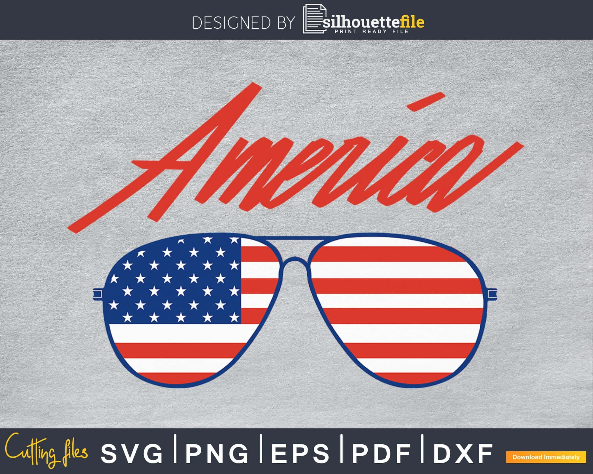 Download America Sunglasses 4th Of July Independence Day Svg Cricut Silhouettefile