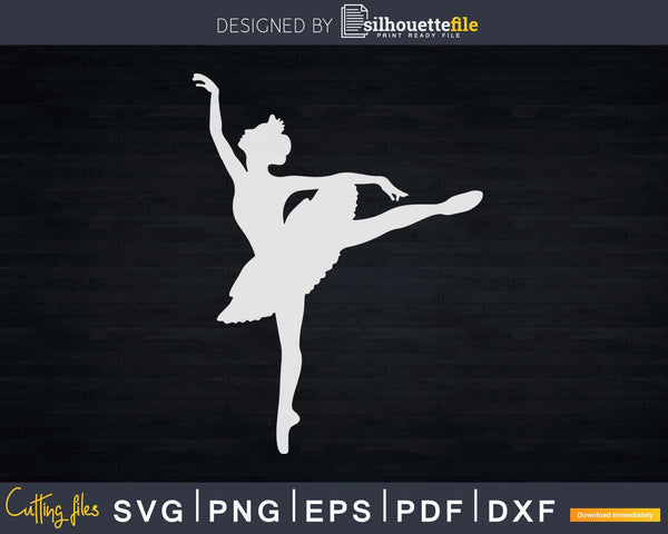 Download Ballet Ballerina Silhouette Svg Dxf Instant Cut Files Silhouettefile