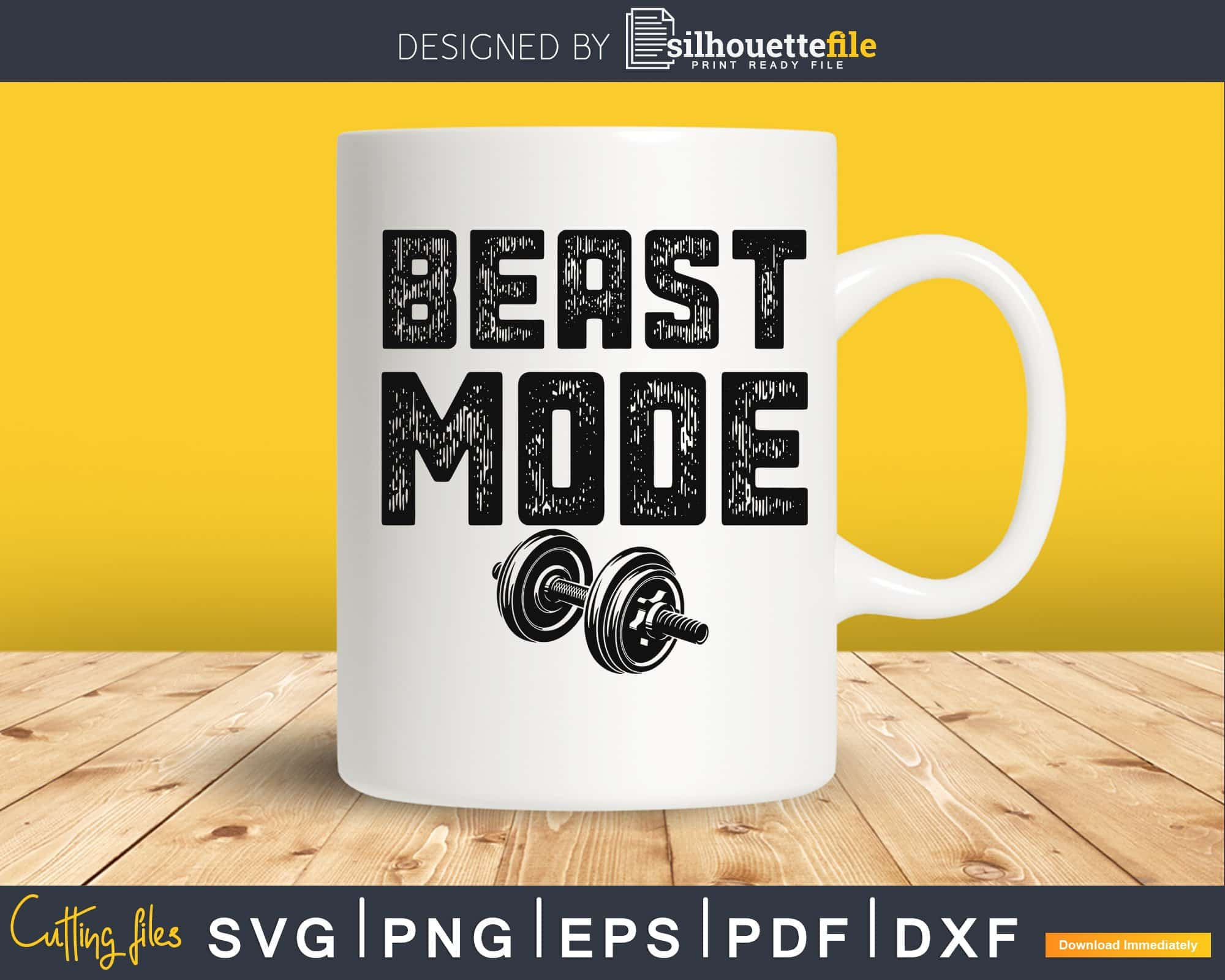 Gym Tumbler Beast Mode On Motivational Workout Sayings Fitness