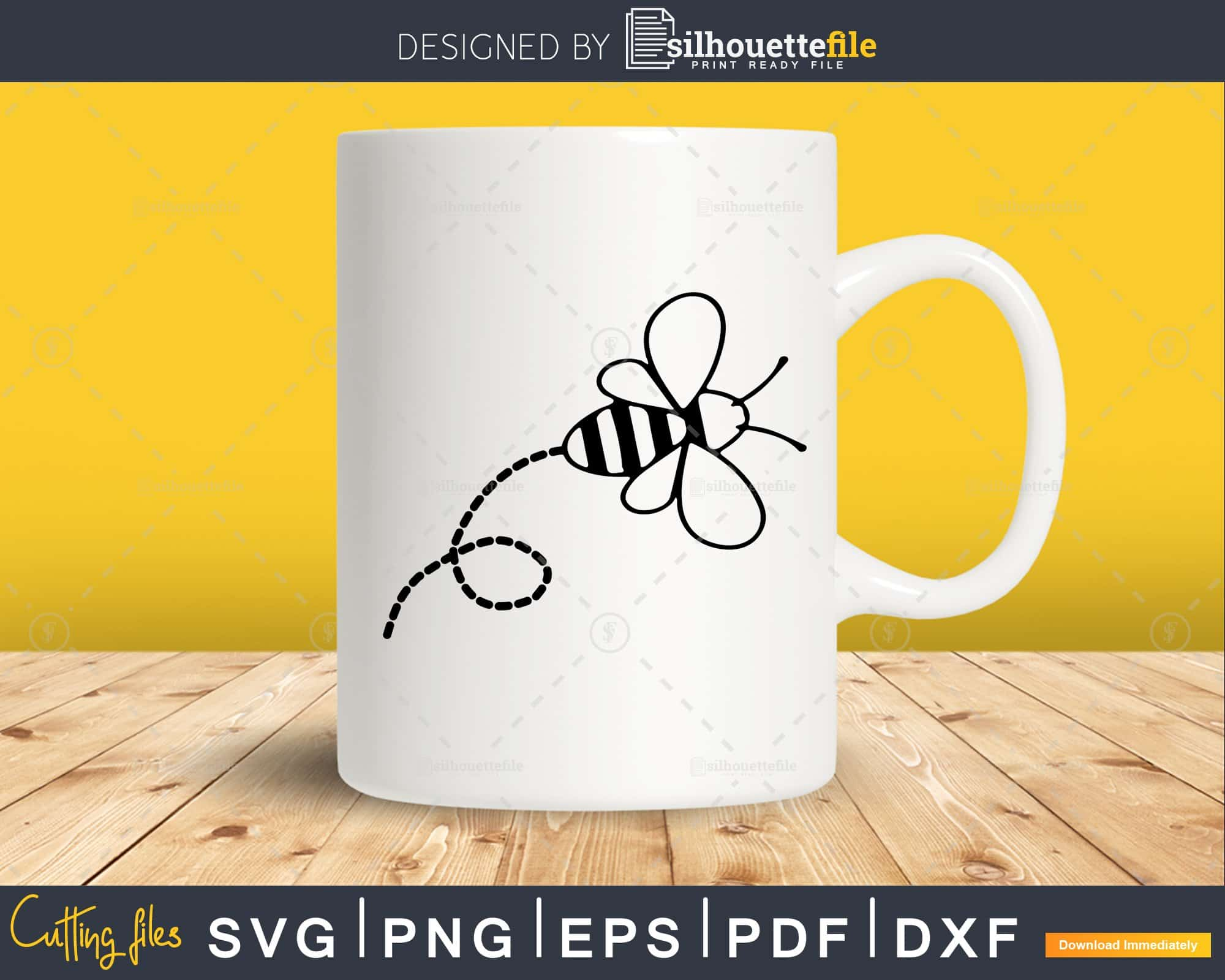 Cricut Mug Press SVG, Mug Wrap Template SVG, Honey Bee Pattern Svg