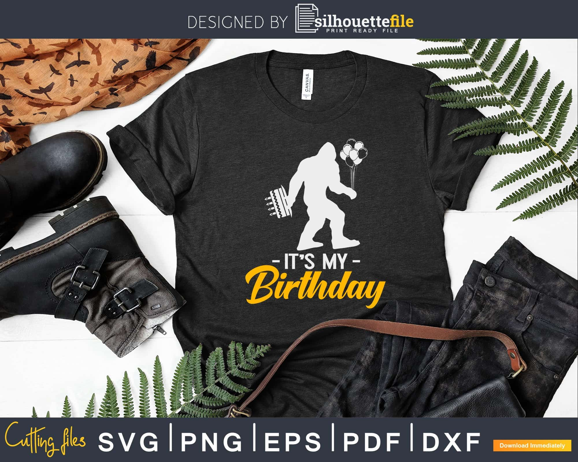 Bigfoot Birthday Cake Balloonsasquatch Yeti Tote Bag by Theo Chanel - Pixels