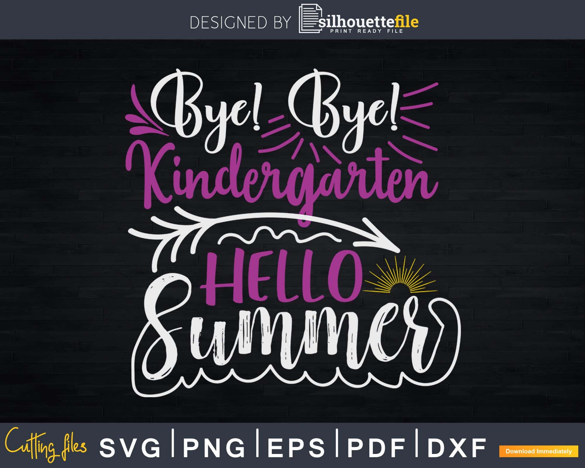 Free Free 346 So Long Kindergarten Hello Summer Svg SVG PNG EPS DXF File