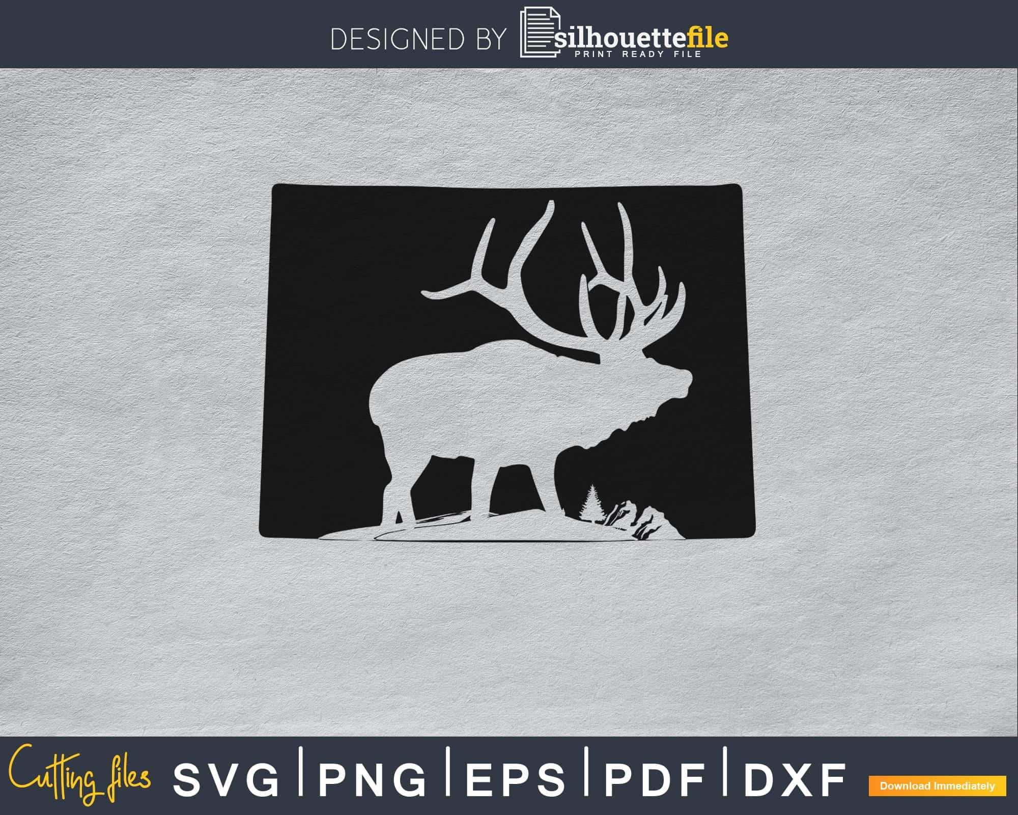 Free Free 332 Deer Mountain Silhouette Svg SVG PNG EPS DXF File