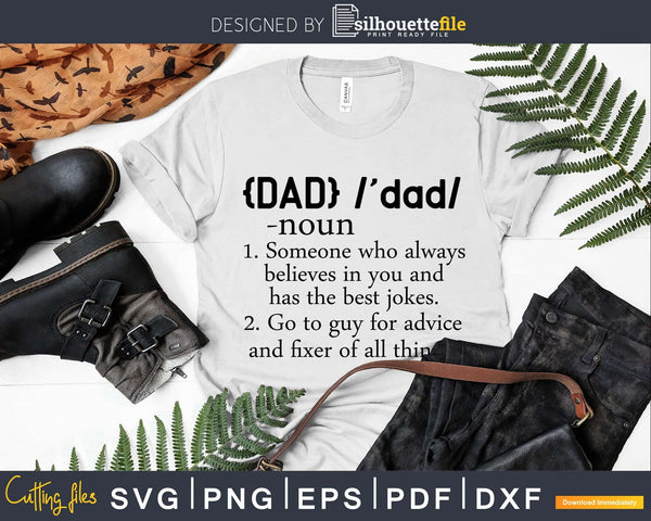 Download Dad Definition Svg Fathers Day Cutting Silhouette Cut File Silhouettefile