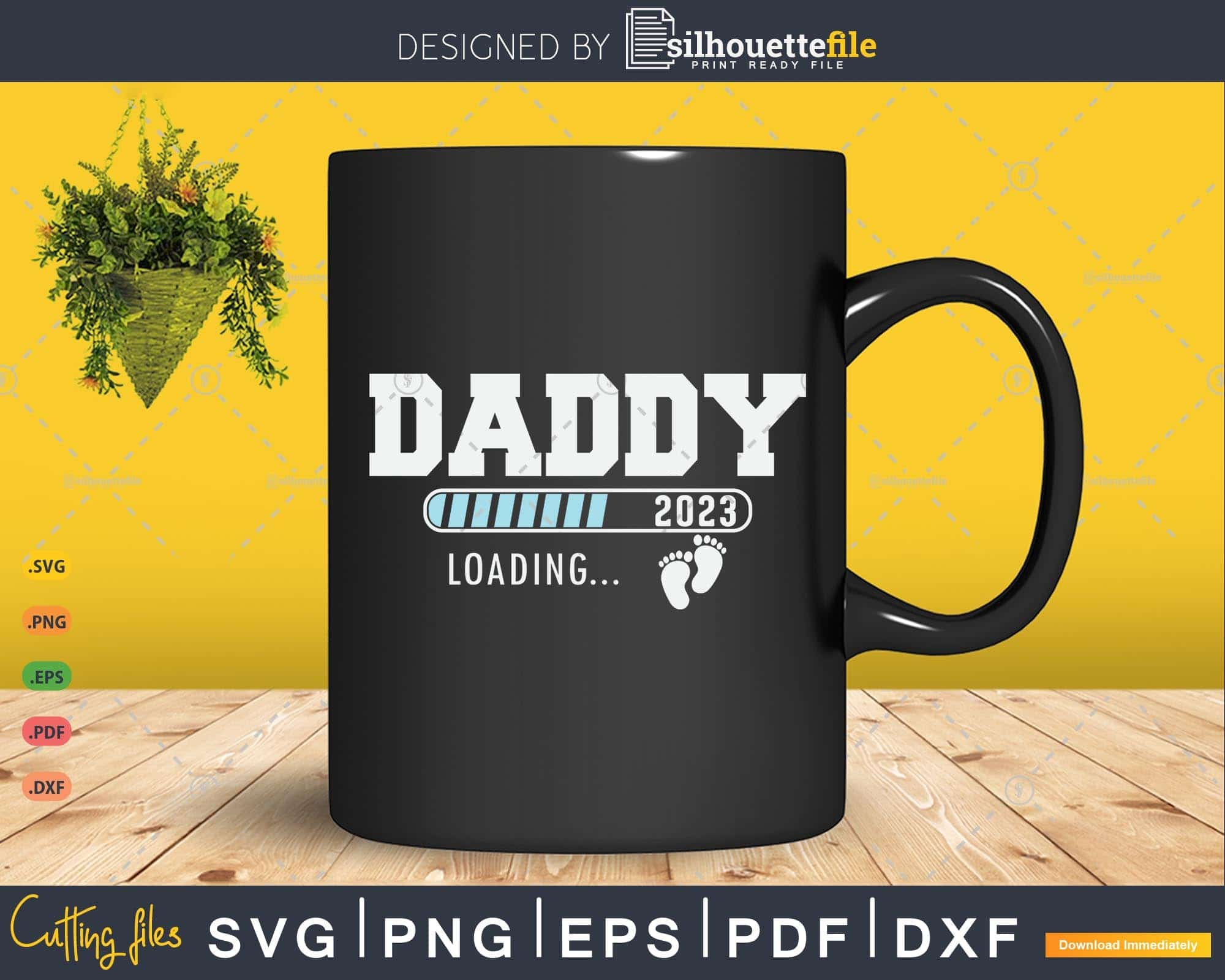 Daddy 2023 Loading for Pregnancy Baby Sex Announcement Svg File |  Silhouettefile