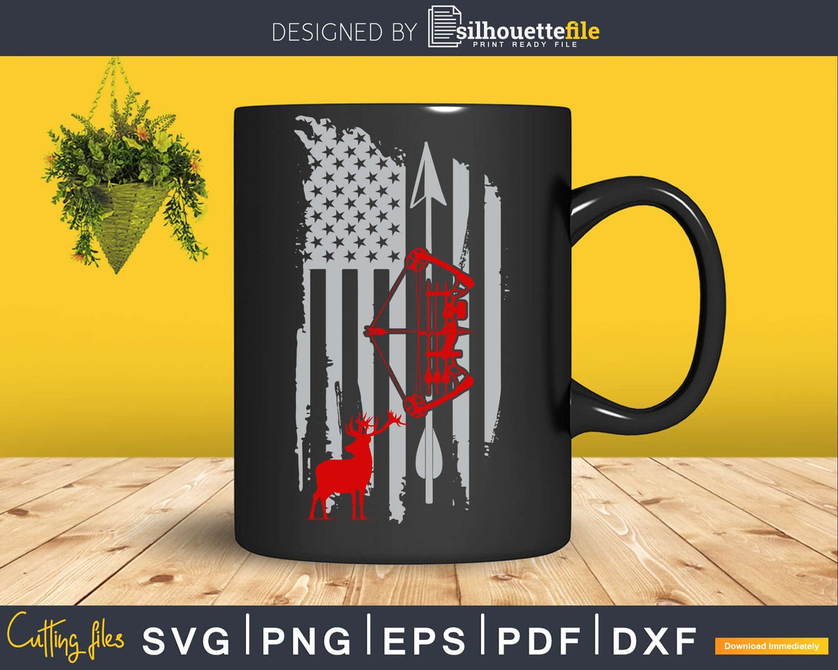 Download Deer Hunting 4th of July Patriotic American flag Cricut ...