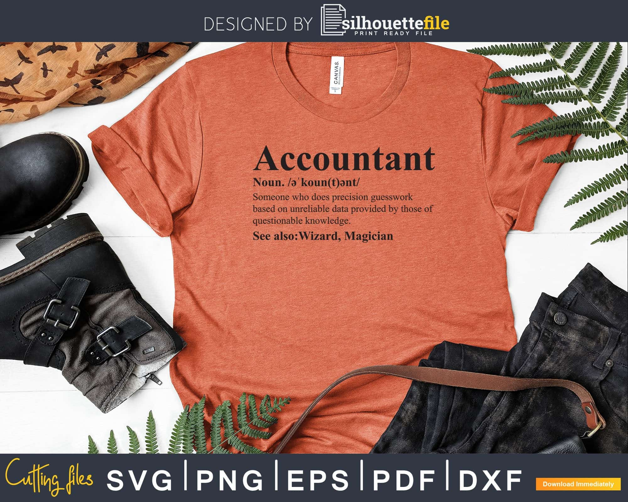 Funny Never Underestimate An Accountant Svg Cutting File