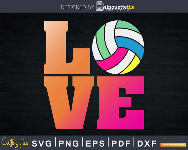 Download Girls Volleyball Love Tie Dye Look For Teen Svg Printable Silhouettefile