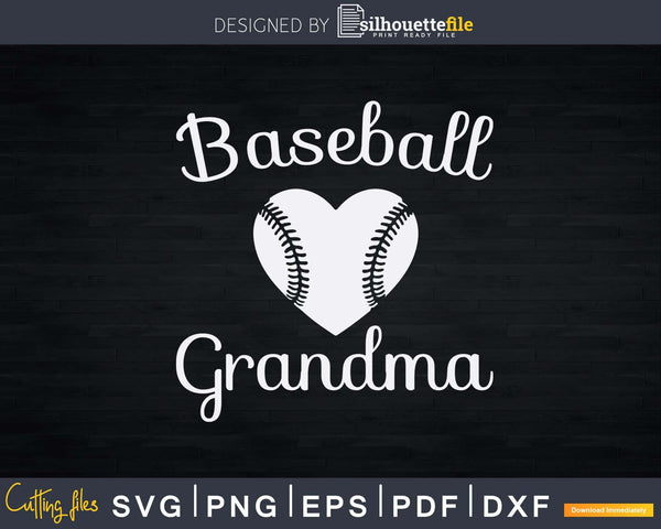 Download Grandma Vintage Baseball Grandma Svg Png Printable Design Silhouettefile
