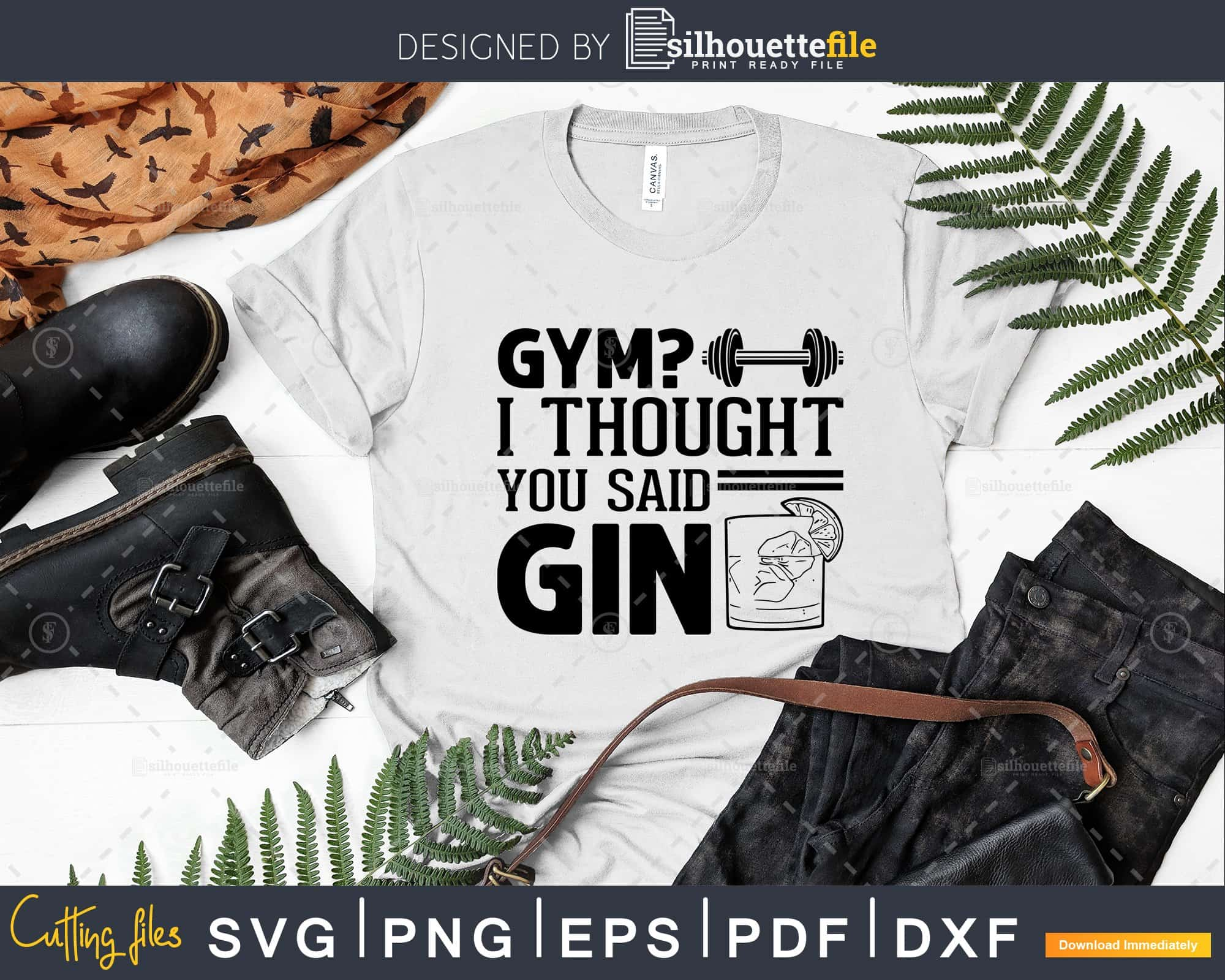 Gym I thought you said Gin stock vector. Illustration of card