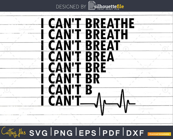 Download I Can T Breathe Pulse Lifeline Svg Png Cricut Digital Design Files Silhouettefile