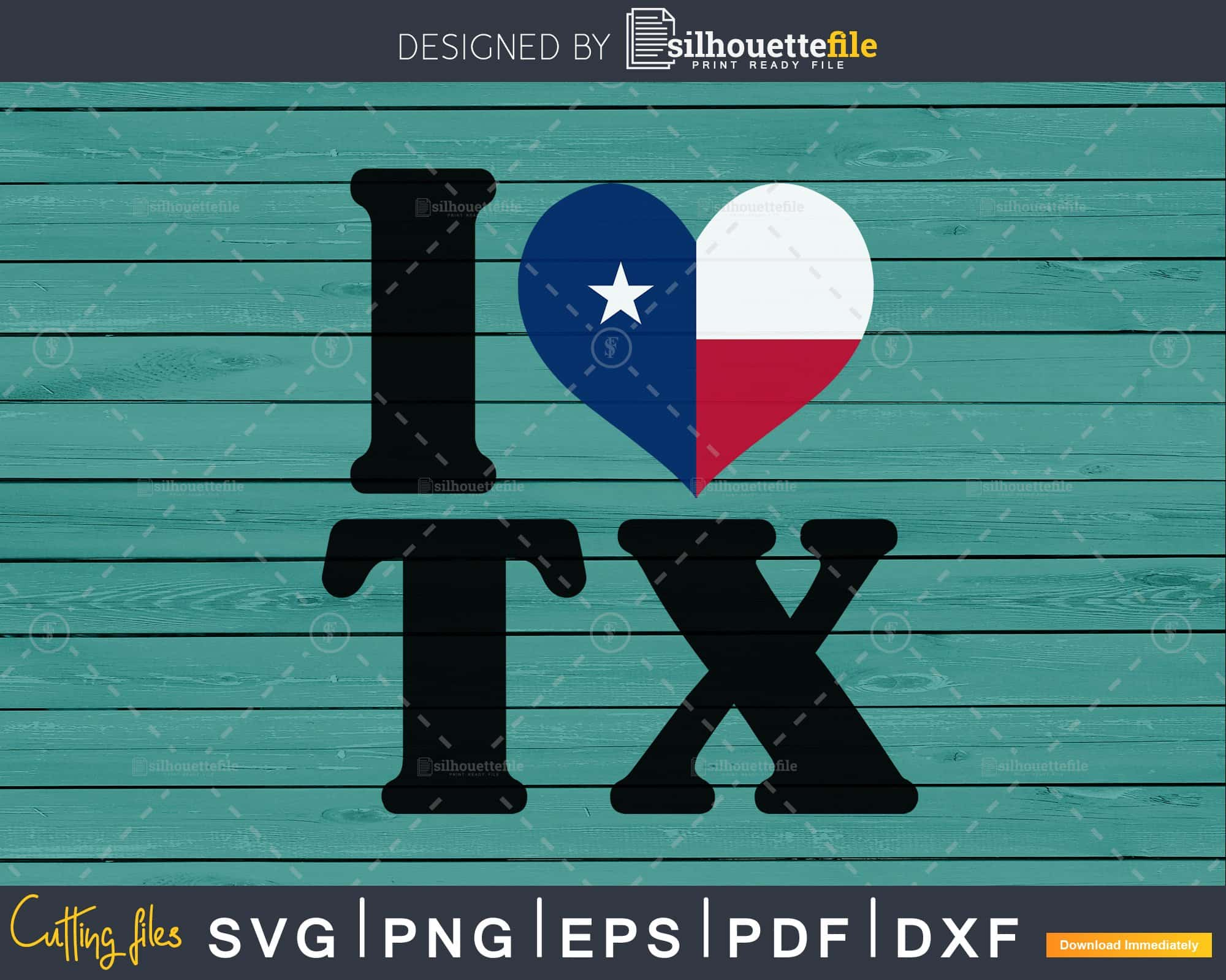 Download I Love Texas Heart Flag Svg Cutting Cut Files For Cricut Silhouettefile