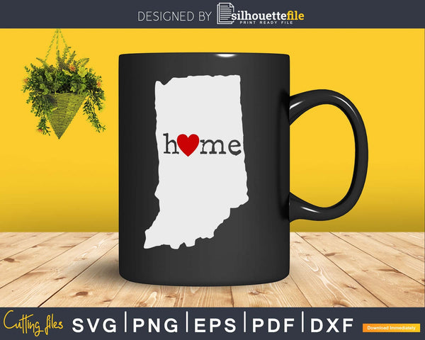 Download Indiana In Home Heart Native Map Cricut Svg Files By Silhouettefile Silhouettefile