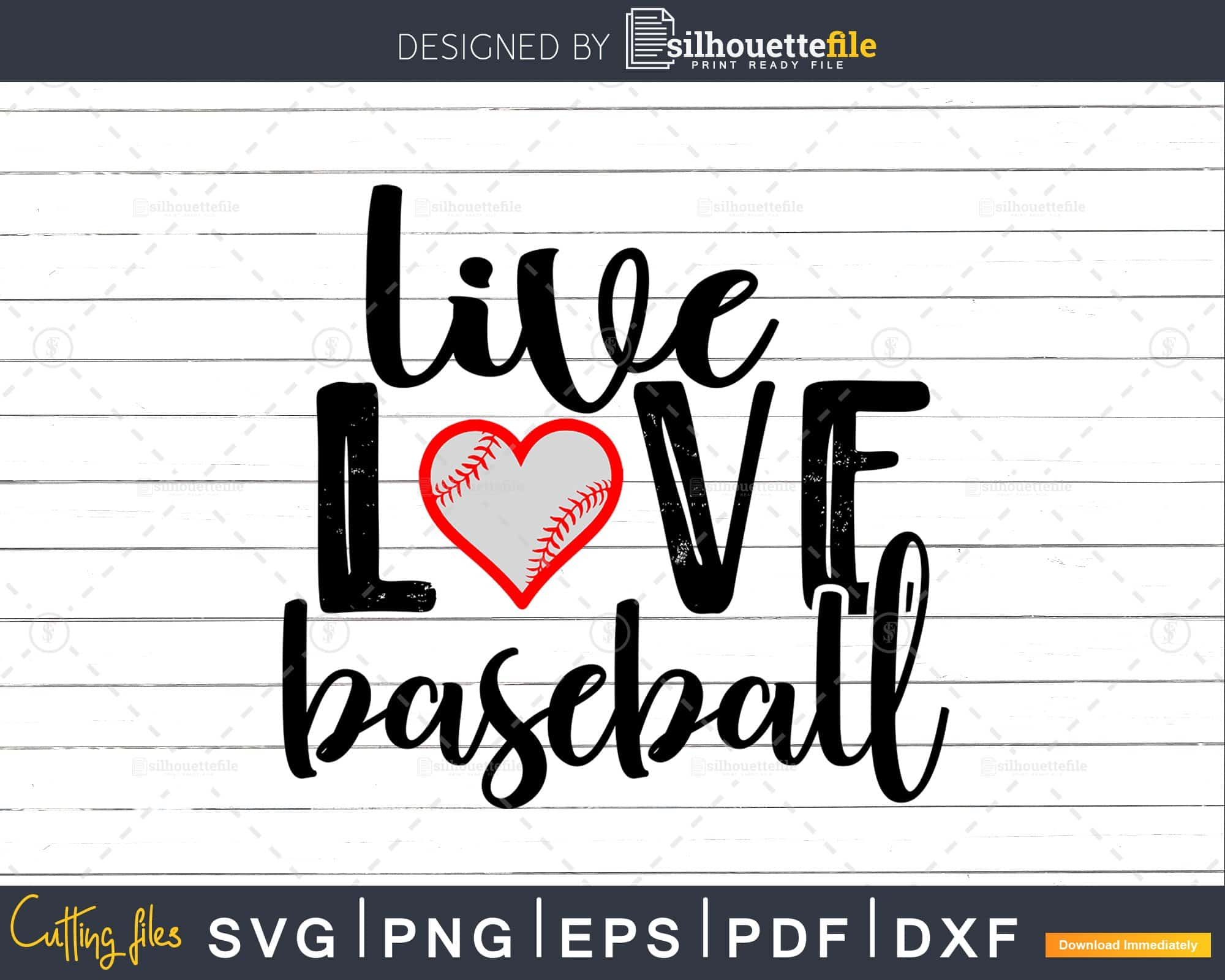 Download Live Love Baseball Svg Cricut Instant Download Silhouette Cut Files