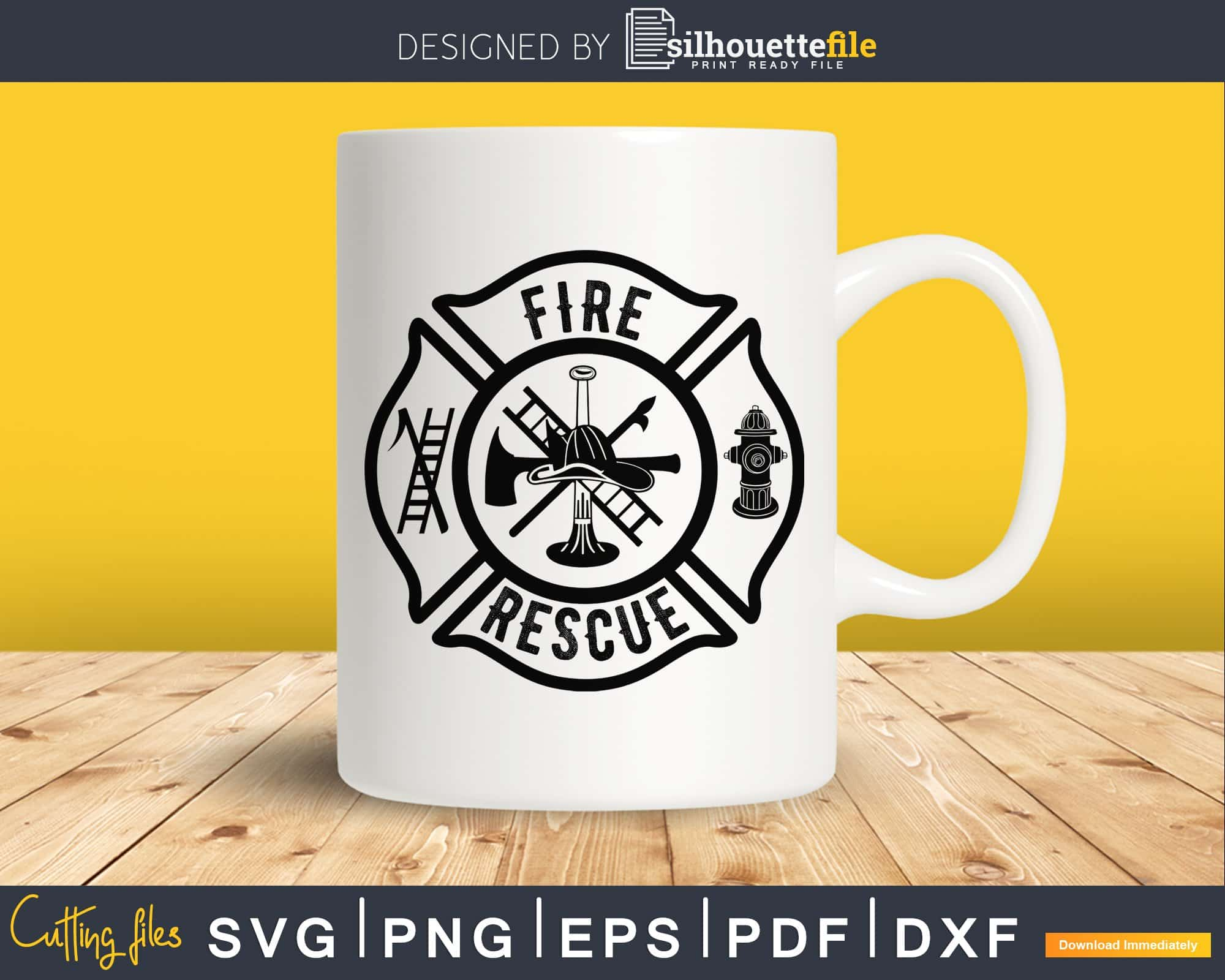 Fire Dept svg Firefighter svg Maltese Cross svg fireman 