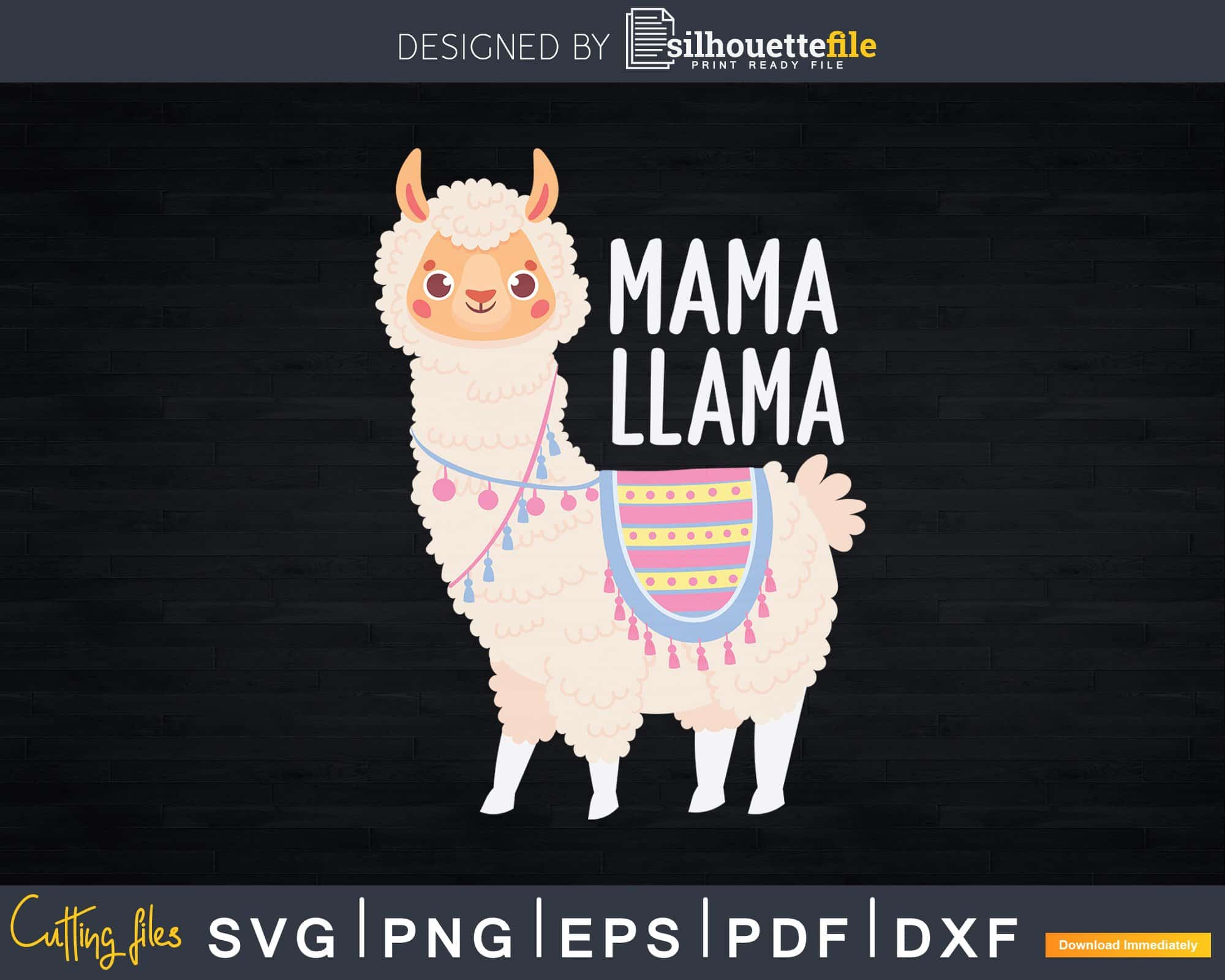 Download Funny Mama Llama Svg Llama Svg Cut File Silhouettefile