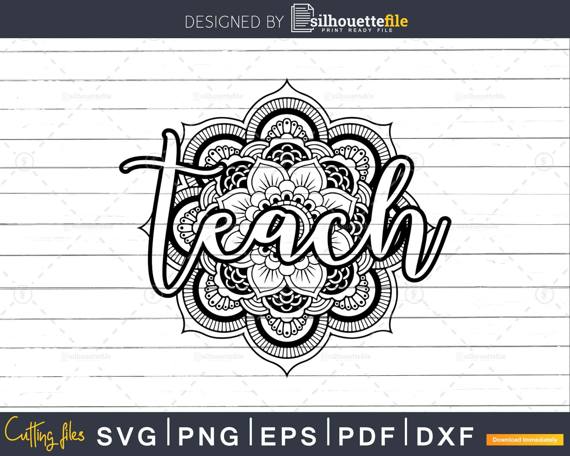 Download Mandala Svg Design Teacher Svg Files For Cricut Digital Silhouettefile