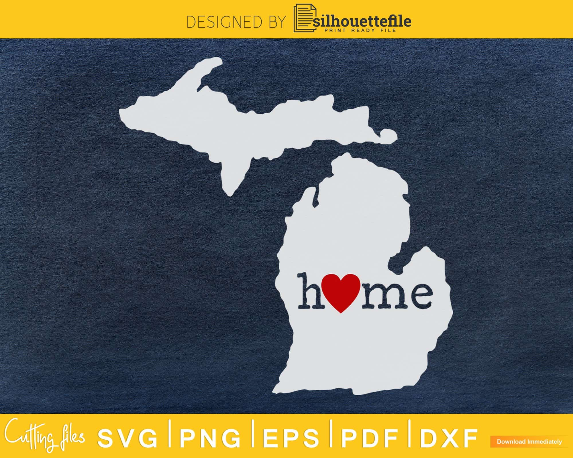 Free Free 230 Michigan Home Svg SVG PNG EPS DXF File