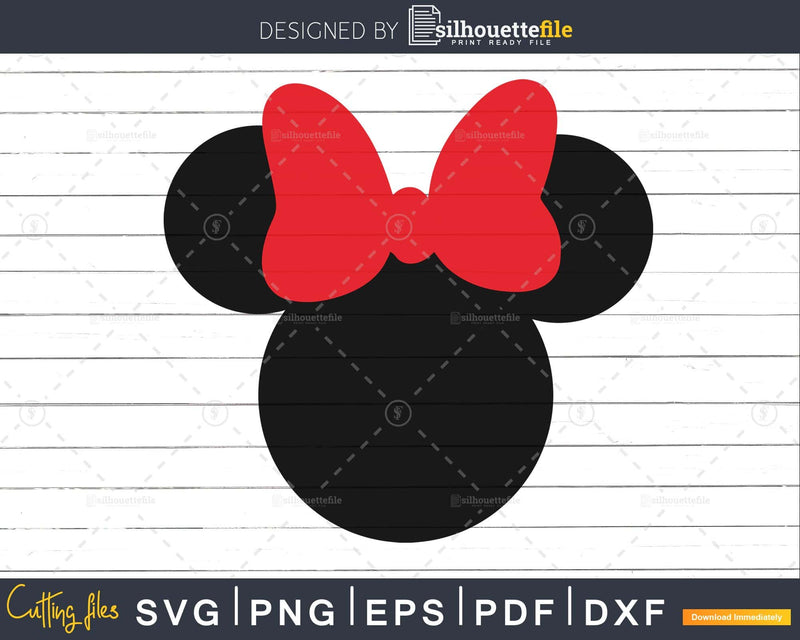 Minnie Mouse svg Instant Download svg Silhouette Cricut Cut File