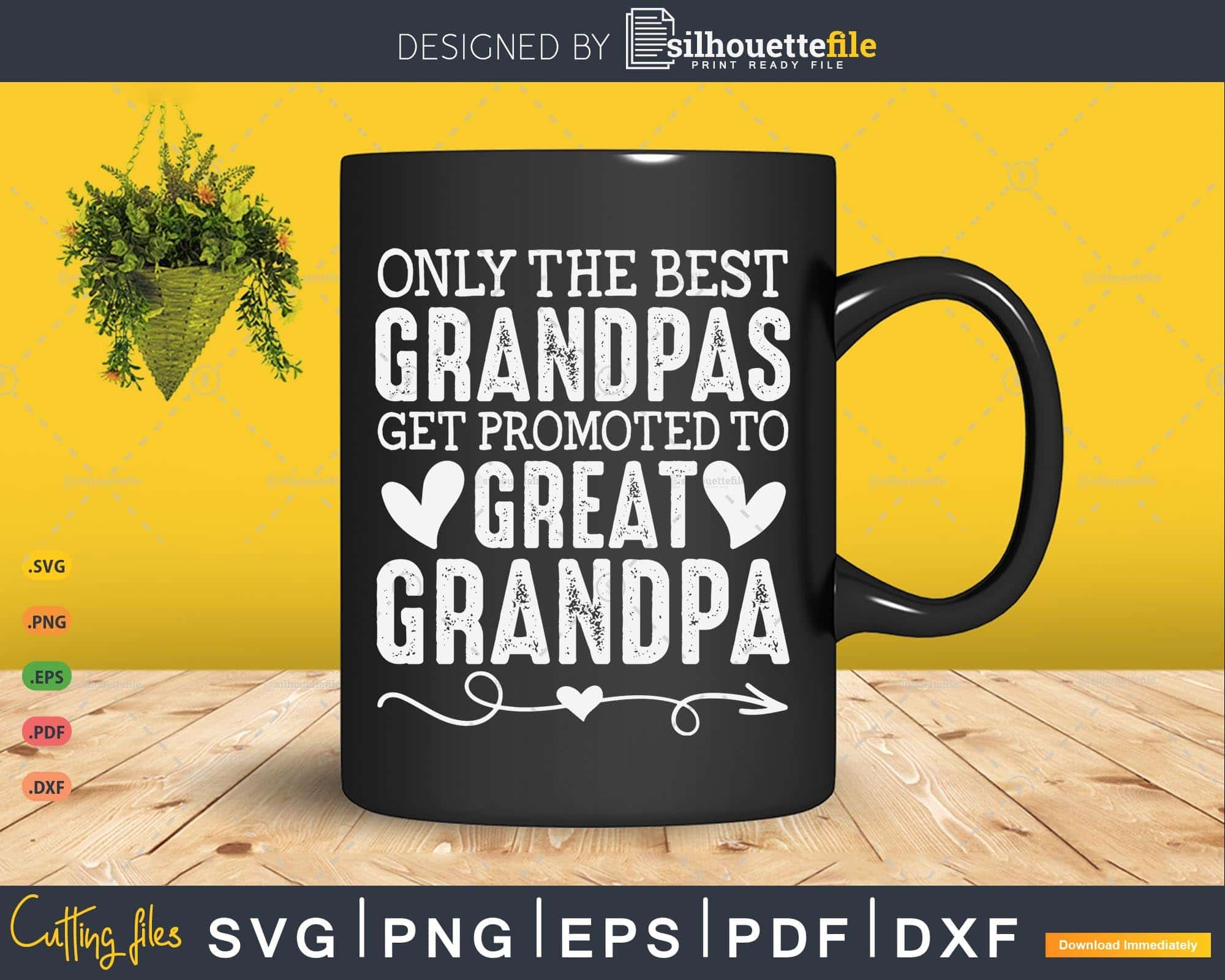 CustomGiftsNow Only The Best Grandpas Get Promoted to Great Grandpa Ceramic Coffee Mug, Black