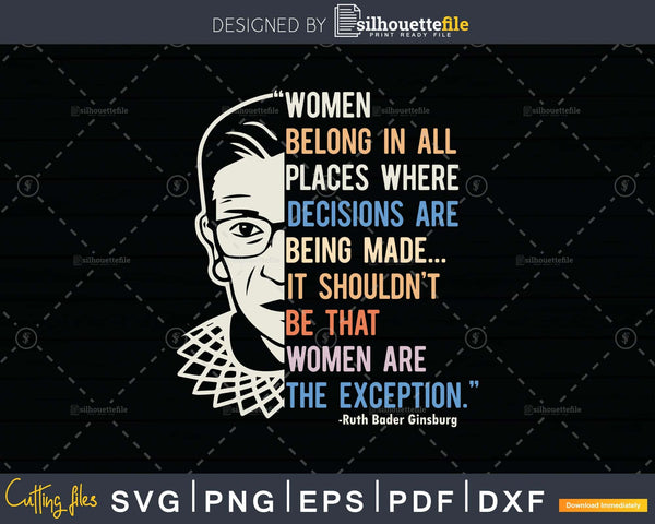 Notorious Rbg Svg Png Eps Dxf Cut Files For Instant Download Page 4