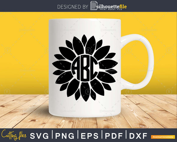 Free Free 115 Silhouette Sunflower Monogram Svg SVG PNG EPS DXF File