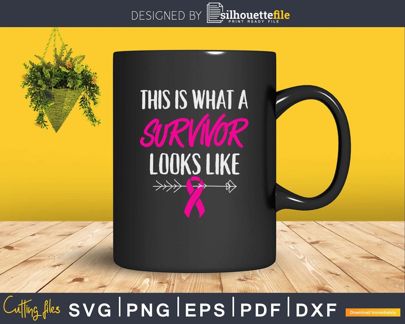 This Is What A Survivor Looks Like Breast Cancer Awareness Svg Png Cut Files Silhouettefile 3060