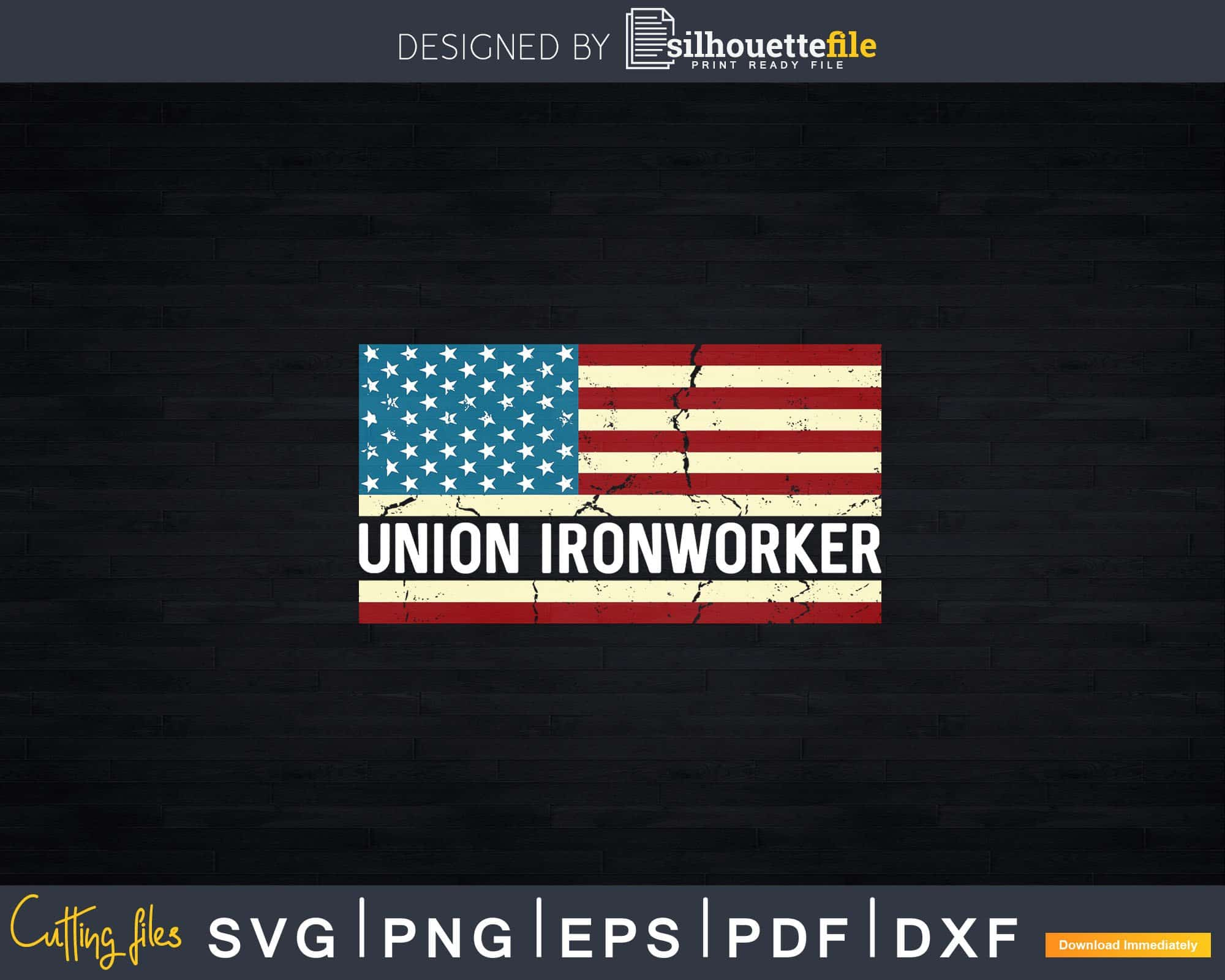 Download Union Ironworker American Flag Ironworker Svg Png Cut File Silhouettefile