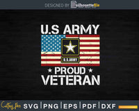 Download Us Army Proud Veteran With American Flag Svg T Shirt Design Silhouettefile