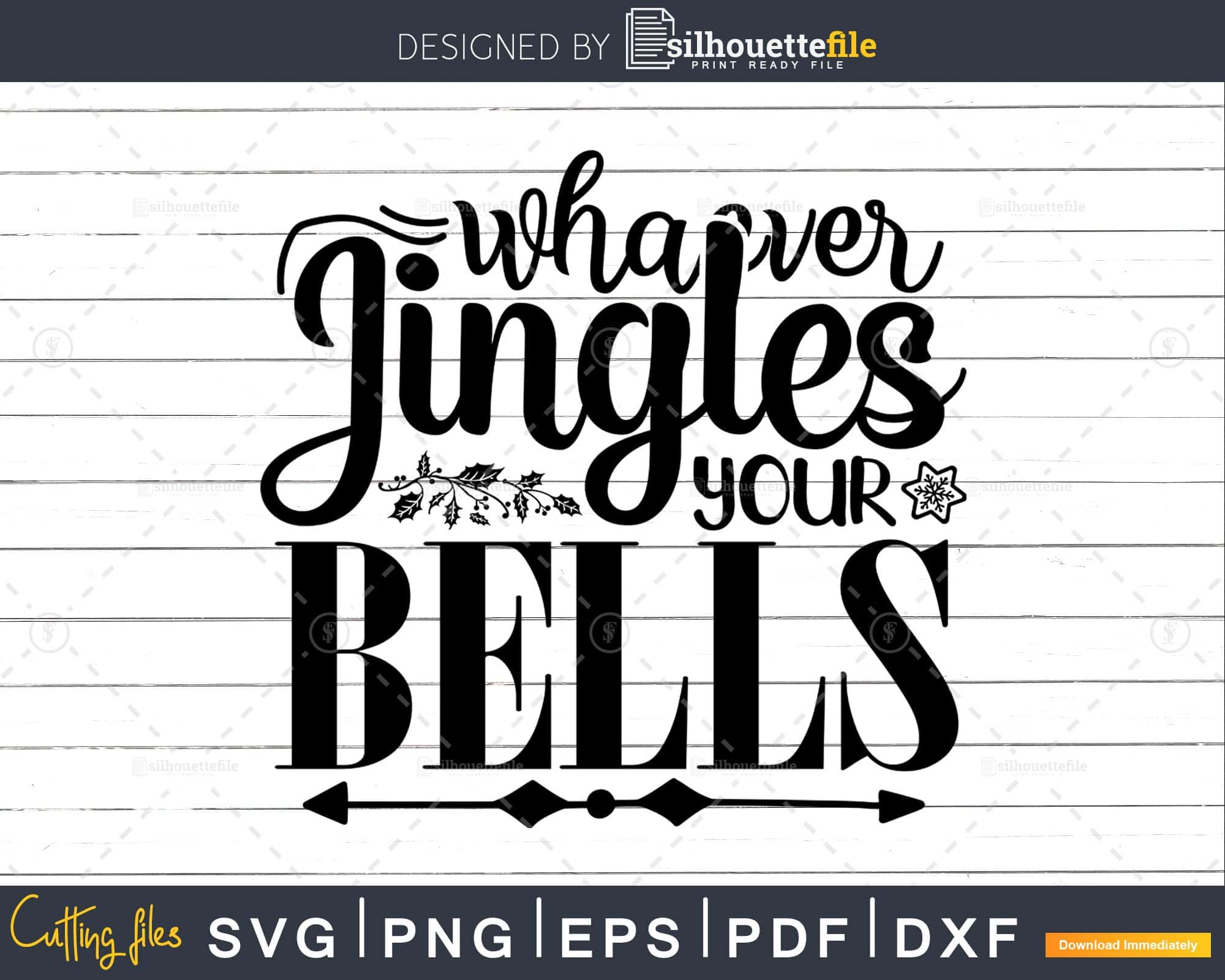 Christmas Bells SVG Cut files for Cricut and Silhouette
