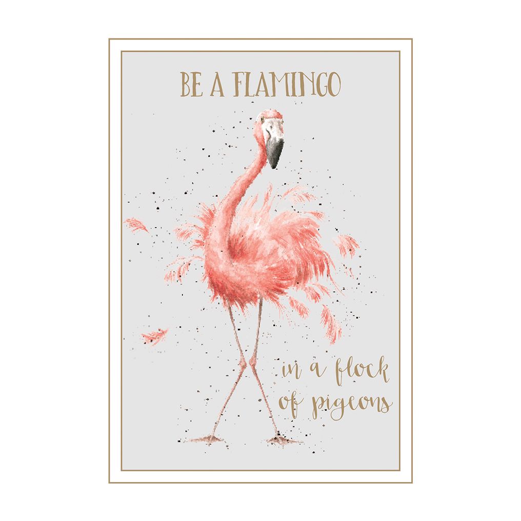 'Be A Flamingo' Flamingo Card