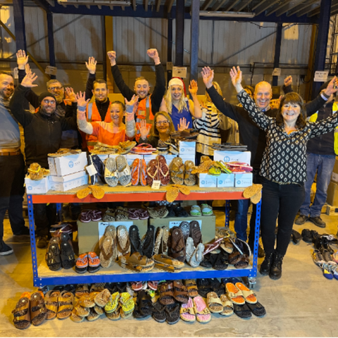 Team Pack up our ShoeAid Donation