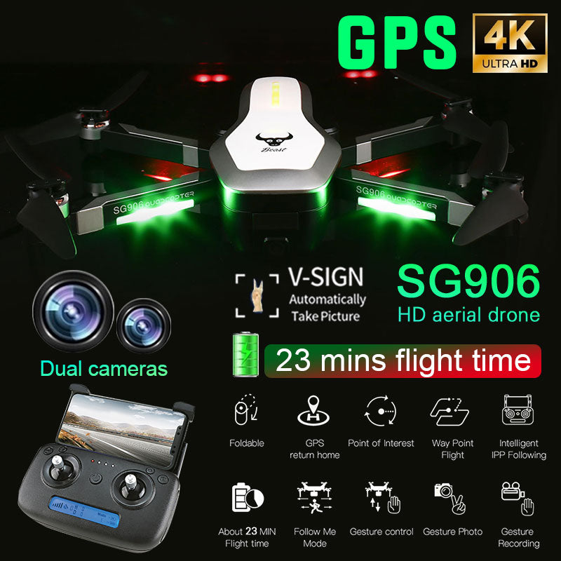 SG906 drone GPS 5G WIFI FPV 4K HD Camera dron Brushless Selfie Foldable RC Drone drones helicopter Free Bag Gift quadcopter