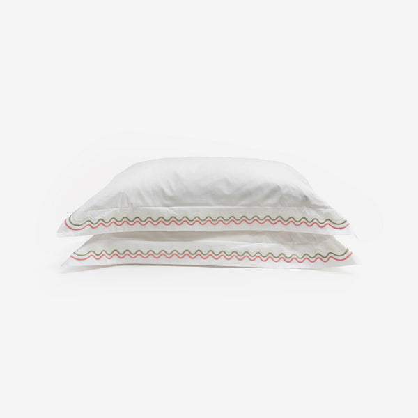 Pink Scallop Pillowcase Set