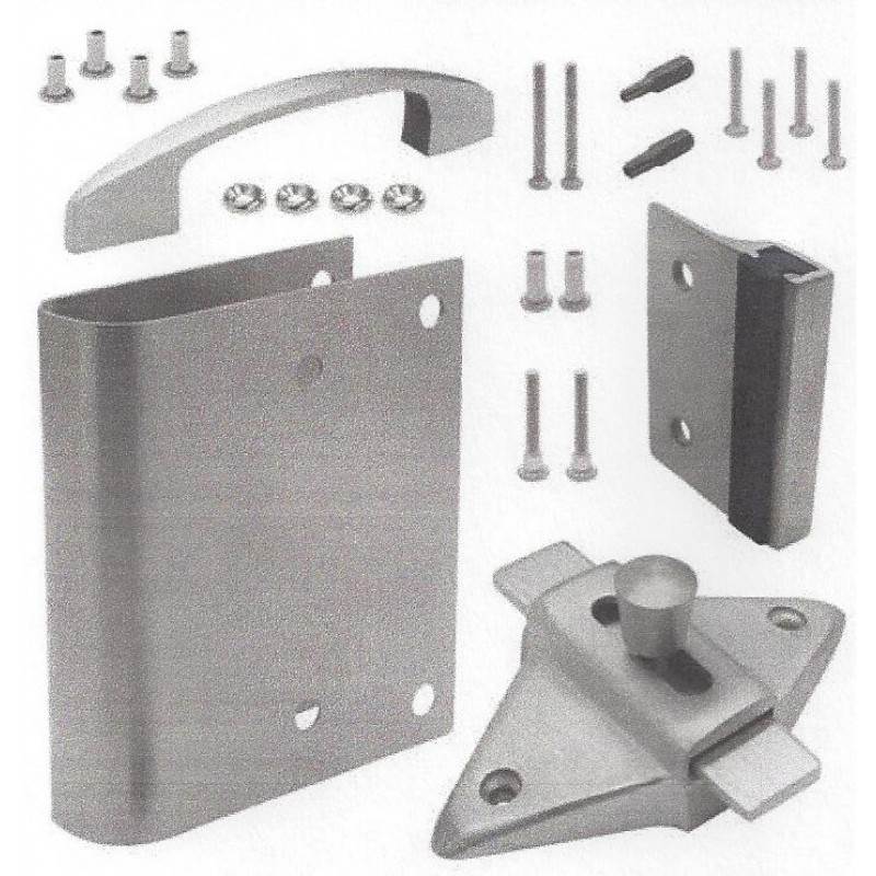 stall latch door restroom concealed outswing slide kit fix steel converts operation stainless roll