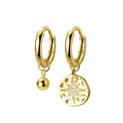 Asymmetric earrings in sterling silver (silver or gold plated)
