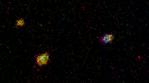Im Rosetten Nebel Nahe NGC2244 Deep In Detailansicht Auschnitt "Special Agents" by Ralf Christoph Kaiser farben hervorgehoben
