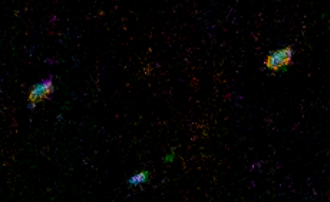 Im Rosetten nebel Nahe NGC 2244 Deep In Ausschnitt Detailansicht Zoom in 1600 fache Vergrößerung "Drei komma" by Ralf Christoph Kaiser 40 000 ISO Blende 00, 1 Sekunde belichtet bearbeitet in Lightroom