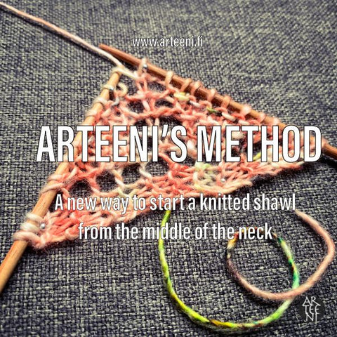 Arteeni's method - new way to start a knitted shawl from the middle of the neck