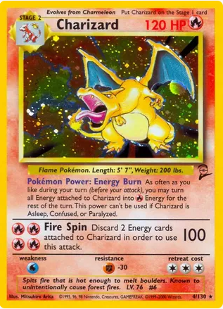 Charizard 4 Holo Rare Base Set 2