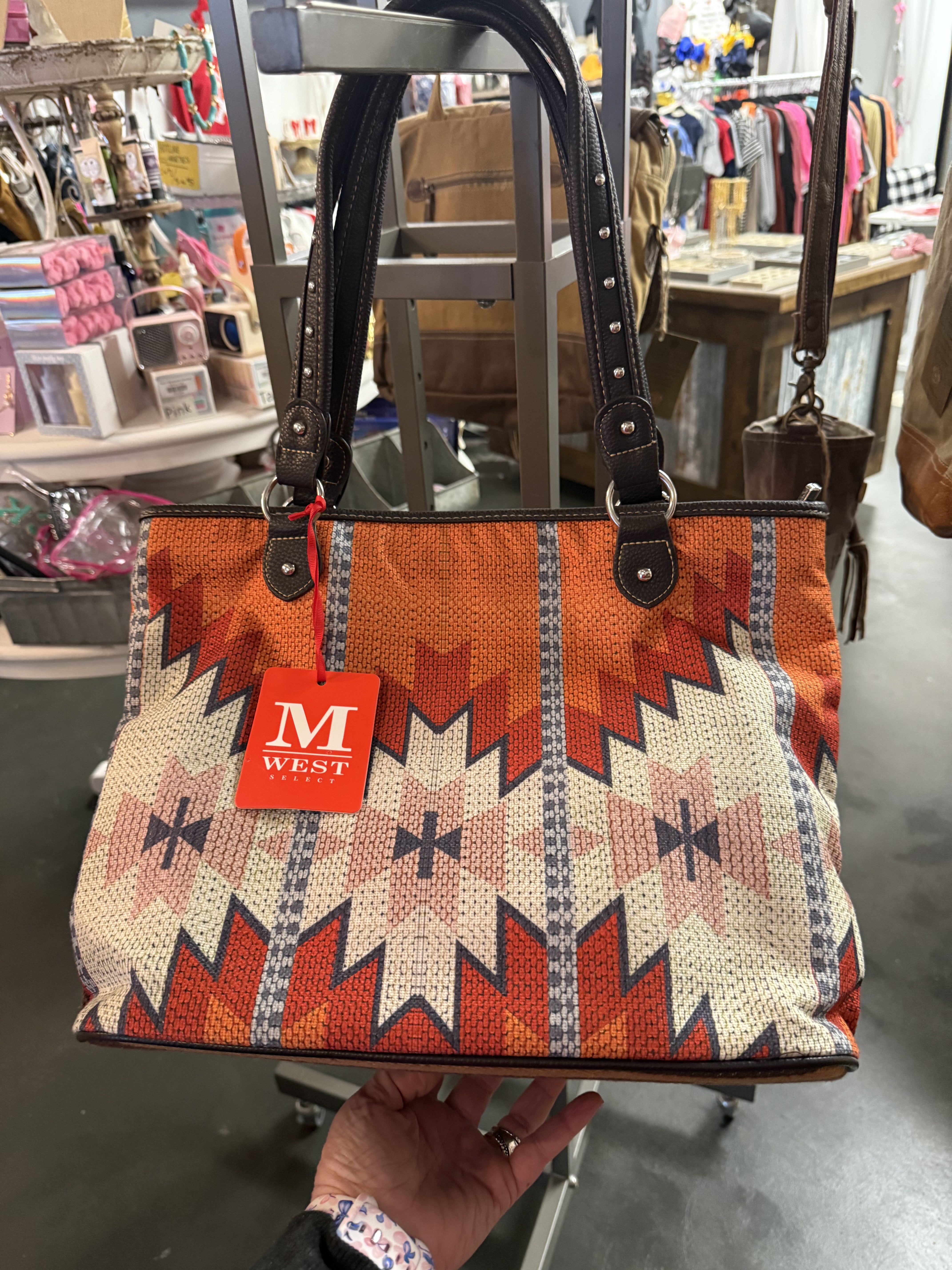 Montana West Aztec Canvas Tote Bag