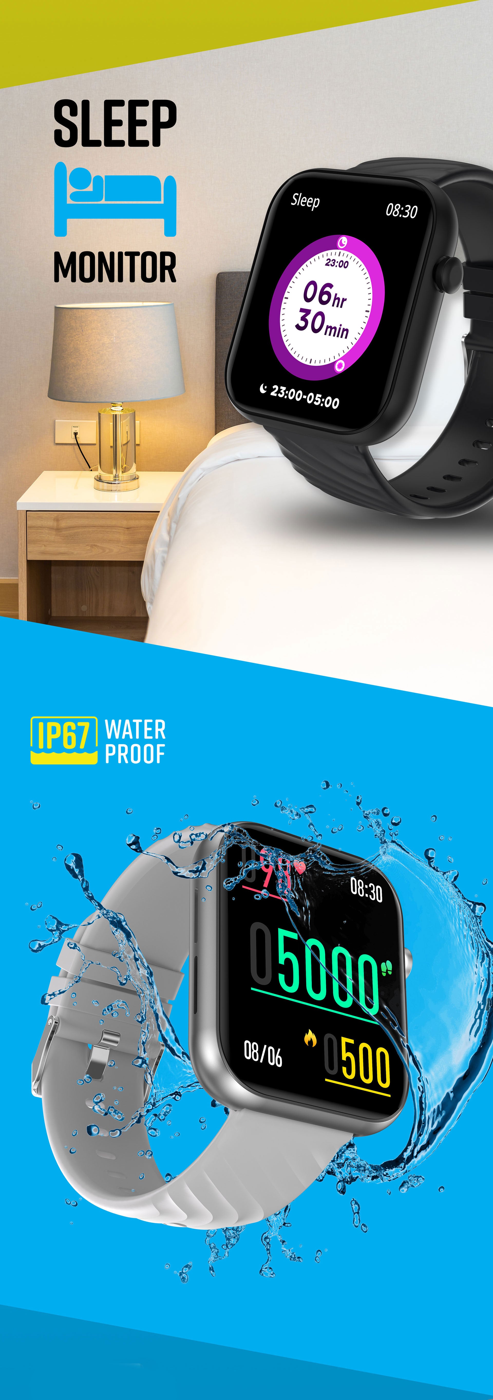 Insta Fit Waterproof Unisex Smartwatch - Fitness & Activity Tracker –  Instaplay