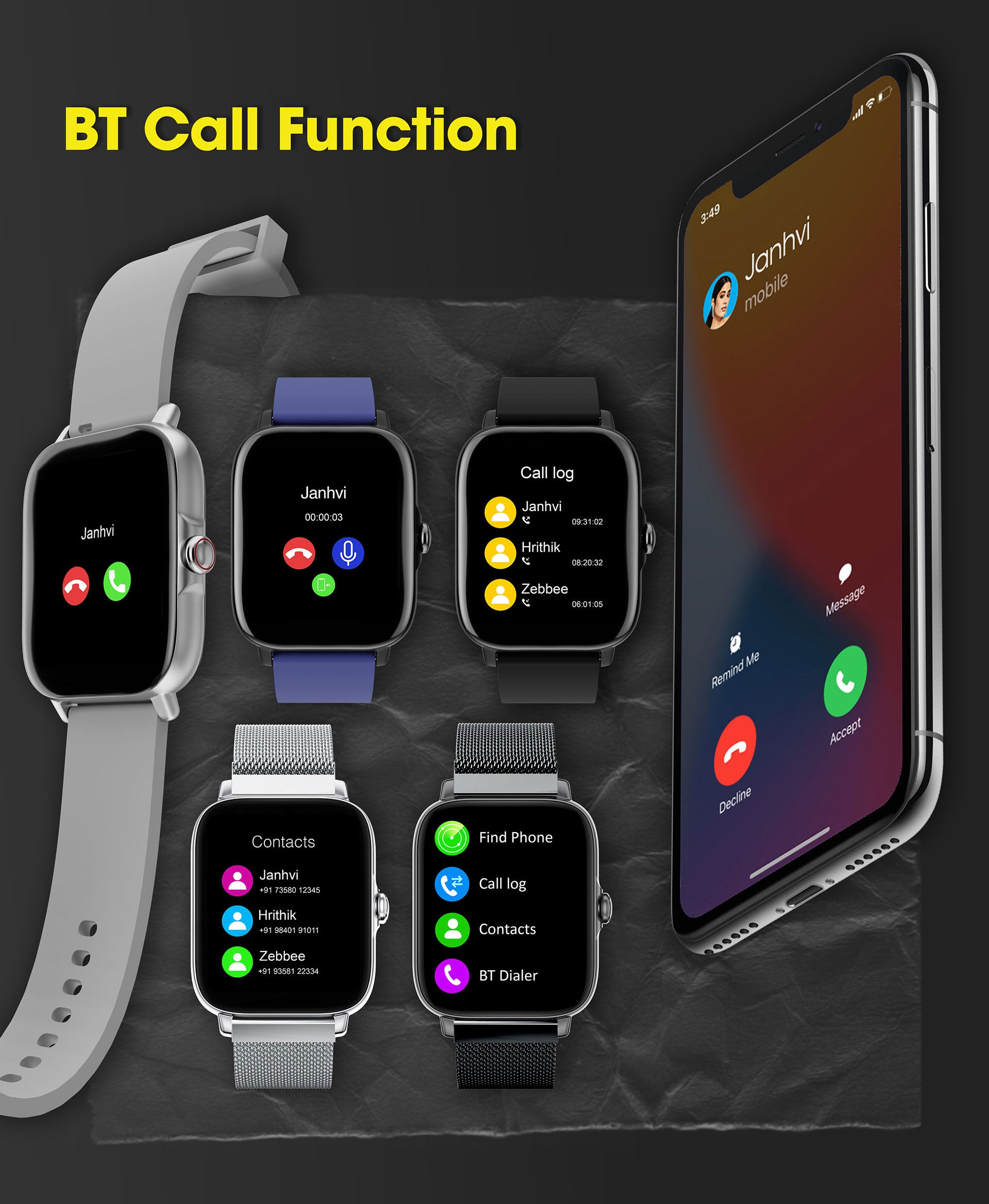 Zebronics Zeb-FIT380CH Calling Smart Watch