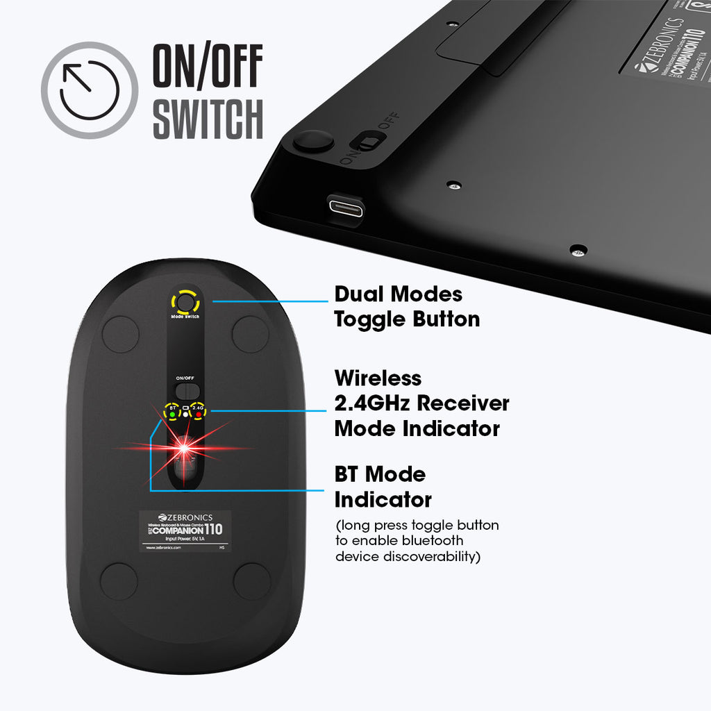 zebronics wireless mouse on off switch