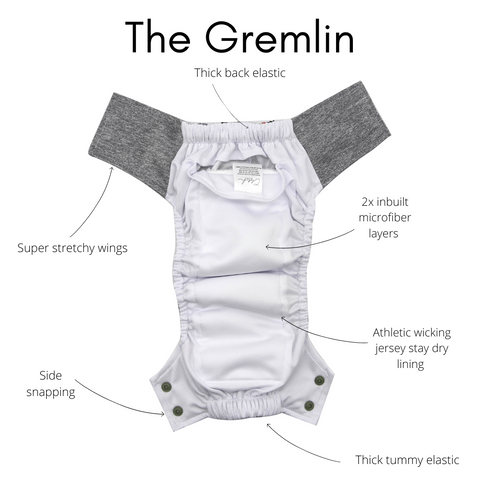 The Cloth Bums Gremlin Pull Up Reusable Nappy Features