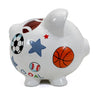Sports Piggy Bank- Large Personalized