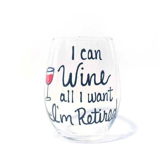 retirement wine glass