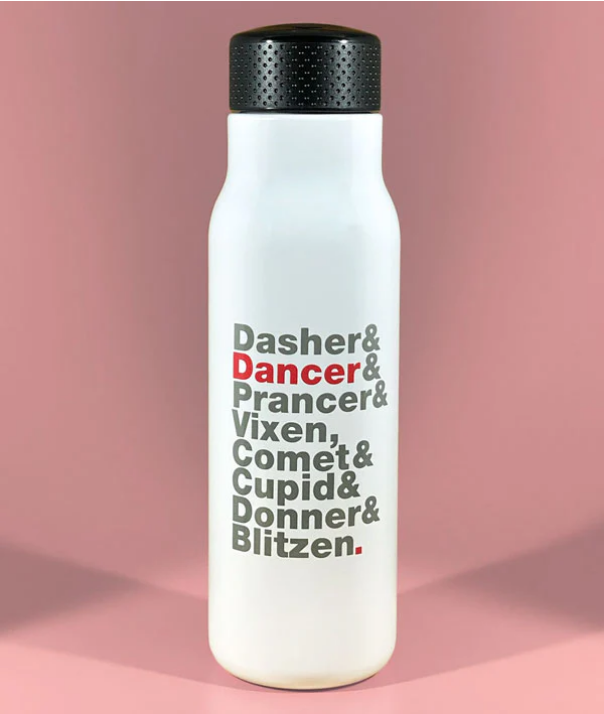 Reindeer Names - Stainless Steel Bottle