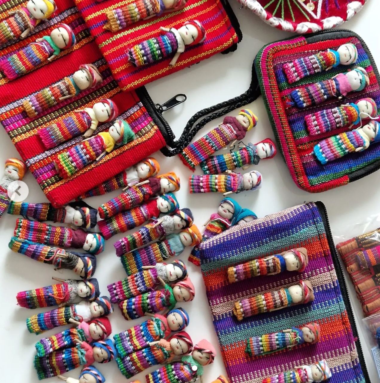 Thorness Set of 9 Guatemalan Handmade Worry Dolls with a Colourful Crafted  Storage Bag | Worry Dolls for Girls | Worry Dolls for Boys | Anxiety Dolls